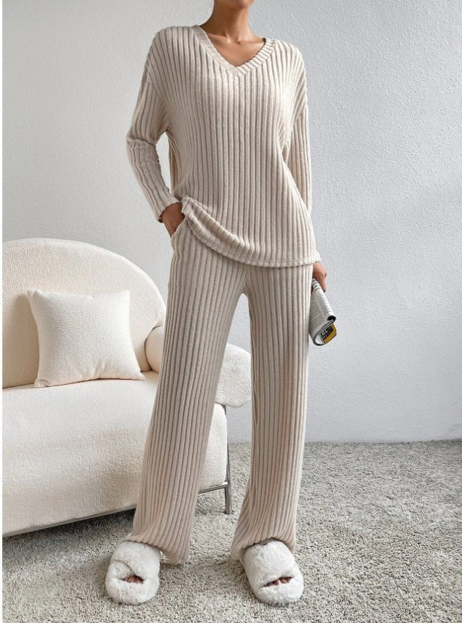 Ensemble femme tendance : Haut à manches longues et pantalon droit - ModeVogue