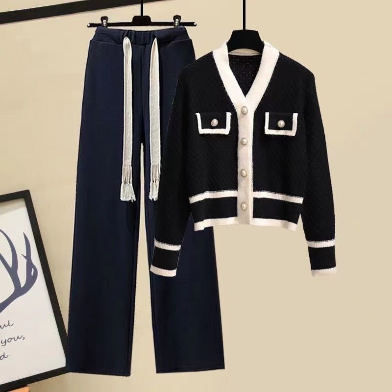 Ensemble préppy : Pull et pantalon décontracté femme - ModeVogue