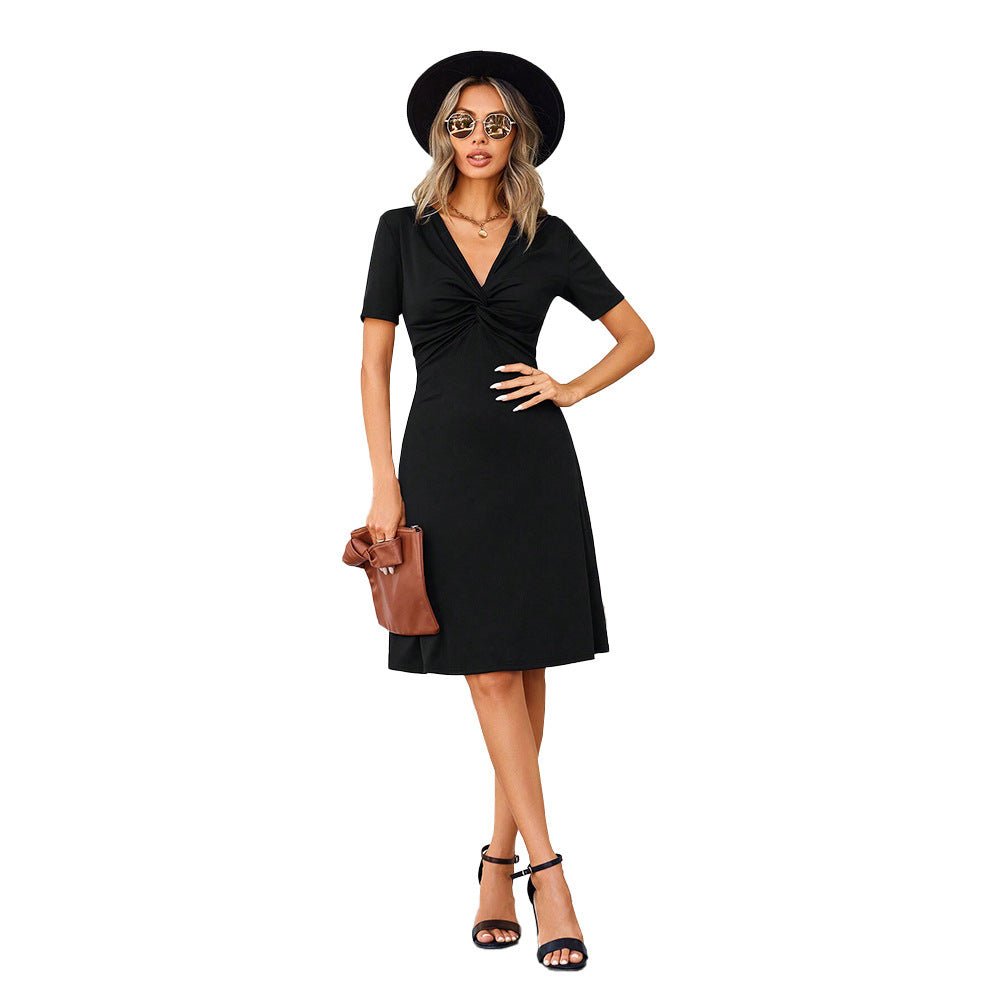Robe femme style Hepburn français élégant - ModeVogue
